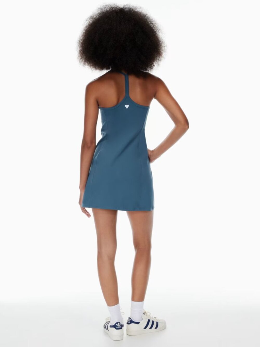 Aritzia TNA TnAction Slick Court Teal Blue Racerback Mini Tennis Dress, Size 2XS - Picture 15 of 16
